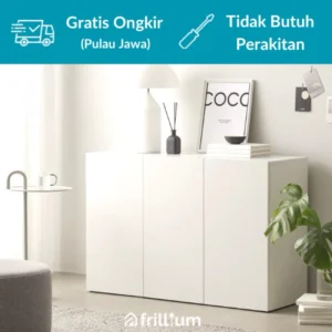 YOSI Credenza Bufet 3 Pintu Serbaguna Minimalis
